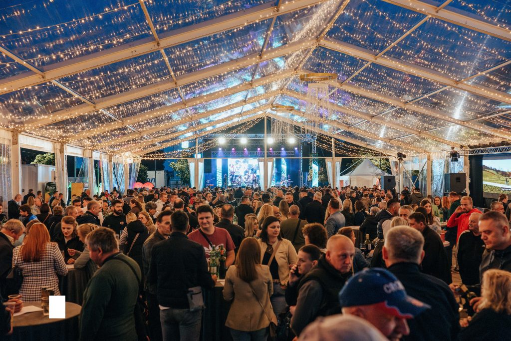puno ljudi na koncertu u kutini na festivalu vina